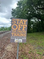 MISSISSIPPI EXPORT SIGN KEEP OFF TRACKS